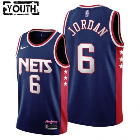 Maillot Basket Brooklyn Nets DeAndre Jordan 6 Nike 2021-22 City Edition Throwback 90s Swingman - Enfant